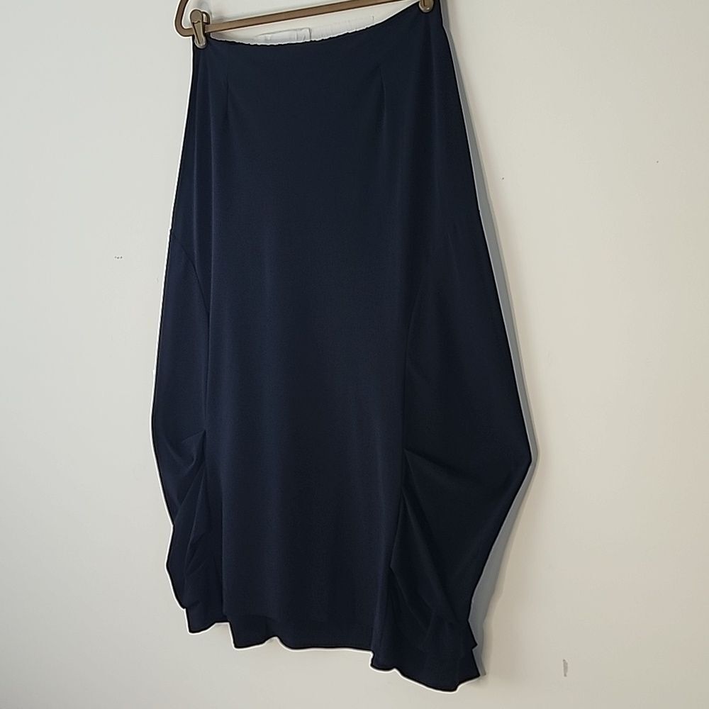 EDW Every Day Wear By Spirithouse Lagenlook Contemporary Black Maxi Skirt L - Picture 3 of 9